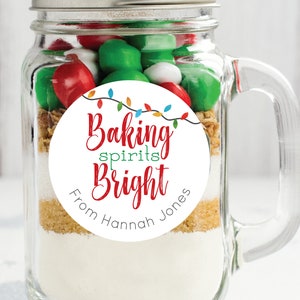 Christmas Stickers From the Kitchen of Baking Labels Baking Spirits Bright Stickers Baked Goods Cookies Treat Stickers Baked with Love