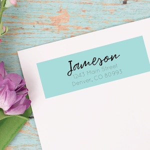 Mailing Labels Return Address Sticker Wedding Address Label Return Address Labels Address Label Sticker Rectangle Address Label Script Seals