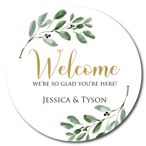Coral Boho Wedding Welcome Bag Label 4 x 6 Wedding Welcome Label for Welcome Bag Gift Wedding Guest Welcome Label for Bag or Box RC0136