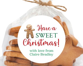 Christmas Gift Stickers, Christmas Gift Labels, Christmas Stickers, Christmas Labels, Christmas Baking, Baked Goods, Gingerbread Cookie
