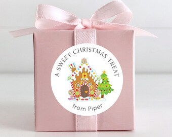 Kids Christmas Stickers, Childrens Holiday Labels, Merry Christmas Holiday Sticker, Sticker for Treat or Goodie Bag, Christmas Gift Labels