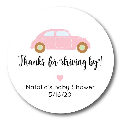 Drive by Baby Shower Stickers Drive Through Baby Shower Etsy
