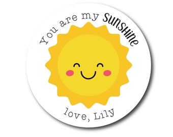 Valentines Stickers You Are My Sunshine Valentine's Day Sticker Labels Outer Space Valentines Galaxy Valentine Labels Cosmic Valentine Sun