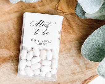 Wedding Favor Sticker - Mint to Be Stickers - Breath Mint Labels, Bridal Shower Favor, Mint Favor Stickers, Mint to Be Favor Sticker