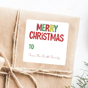 Christmas Gift Labels - Christmas Stickers, To From Christmas Labels, Christmas Gift Tags, Holiday Gift Labels, Personalized Gift Wrap