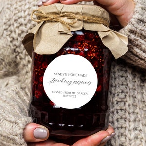 Canning Labels Mason Jar Labels Jam Labels Homemade Canning Sticker Personalized Canning Jar Label Minimalist Canning Labels Jelly Sticker