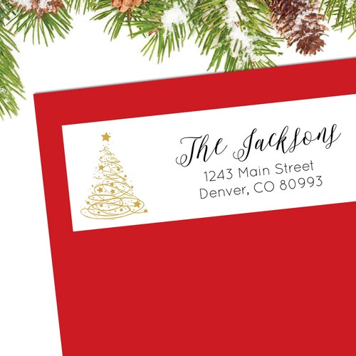 Christmas Return Address Labels Christmas Address Labels Etsy