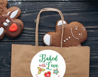 Baking Labels Baking Spirits Bright Stickers Christmas Stickers From the Kitchen of Baked Goods Cookies Treat Stickers Baked with Love