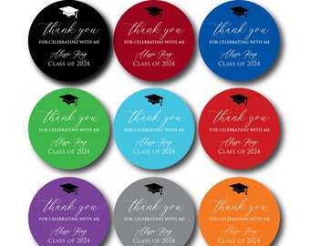 Graduation Stickers -  Graduation Party Stickers, Graduation 2025 Labels, Graduation Party Favor Stickers, College Graduation Party