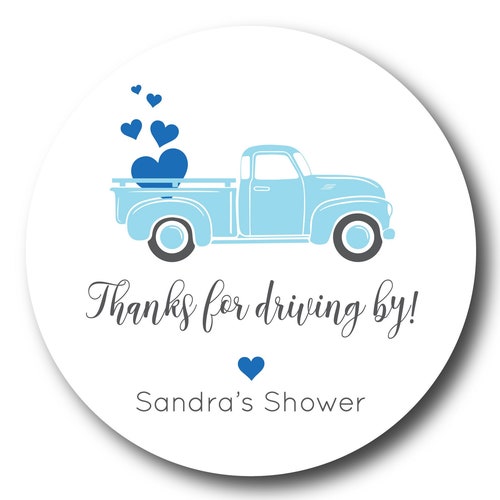 Drive by Baby Shower Stickers Drive Through Baby Shower Favor Etsy