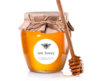 Honey Labels - Honey Bee Canning Labels, Mason Jar Labels, Canning Stickers, Custom Canning Jar Label, Farmhouse Canning Labels