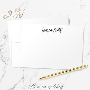 Juego de papelería personalizada: tarjetas de notas minimalistas para notas de agradecimiento S108