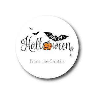 Kids Halloween Stickers Happy Halloween Stickers Pumpkin Trick or Treat Stickers Happy Halloween Labels Treat Bag Stickers Trunk or Treat