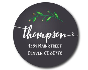 Return Address Label Christmas Address Labels Christmas Stickers Holiday Stickers Holiday Address Labels Christmas Card Chalkboard Stickers