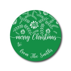 Christmas Stickers Christmas Gift Labels Holiday Labels Holiday Gift Tags Christmas Present Labels Round Christmas Tags To From Stickers