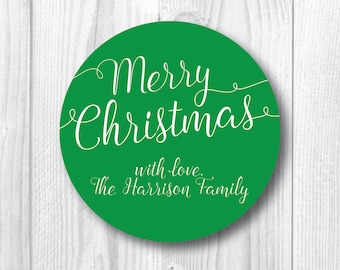 Christmas Gift Labels Classic Gold Christmas Stickers - Etsy