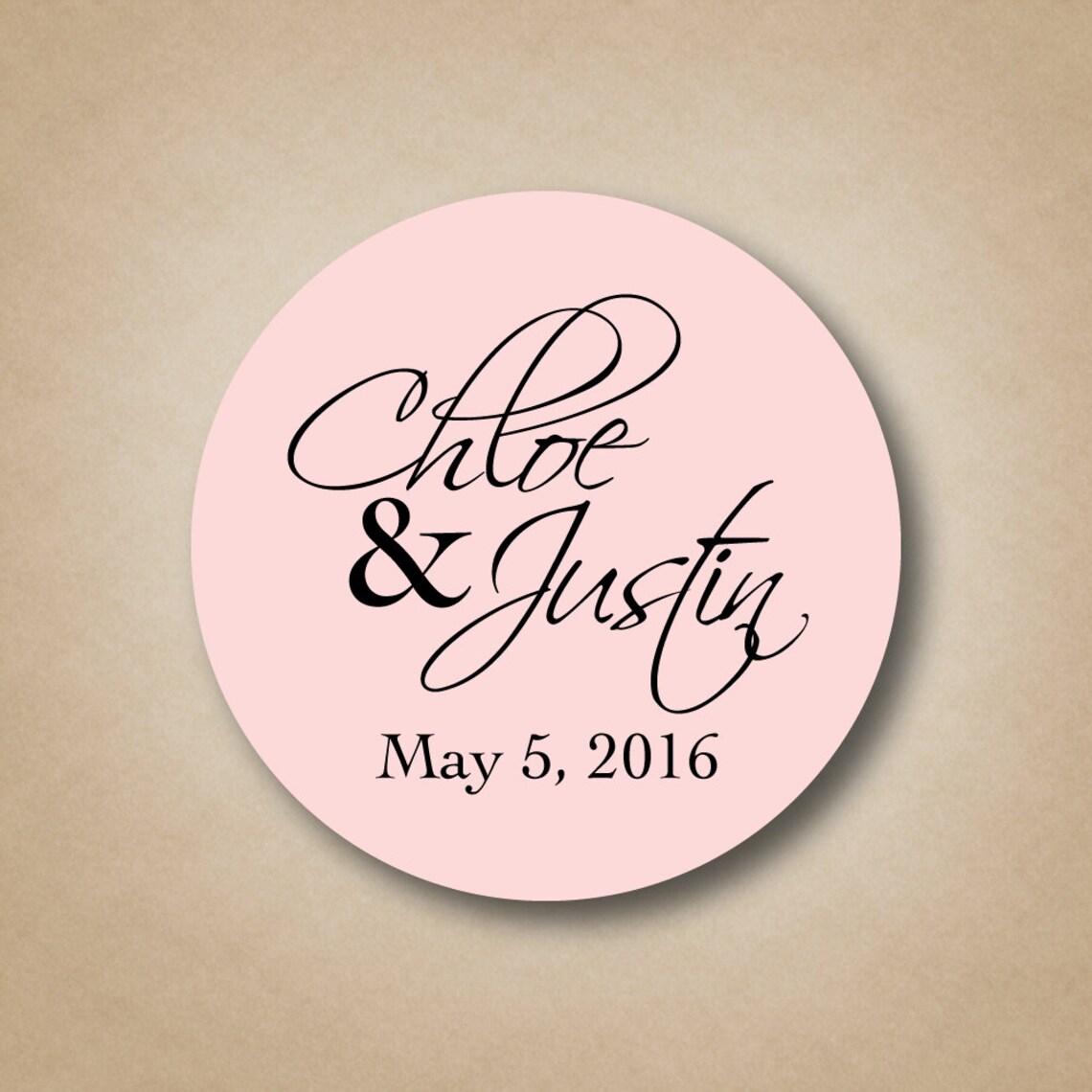 Wedding Stickers Wedding Favor Stickers Names and Date Custom Etsy