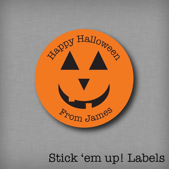 Halloween Stickers Pumpkin Face Halloween Labels Jack o Lantern