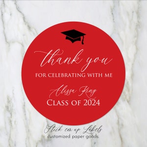 Graduation Stickers Graduation Party Stickers Graduation 2024 Labels Graduation Party Favor Stickers Class of 2024 Graduation Party image 8