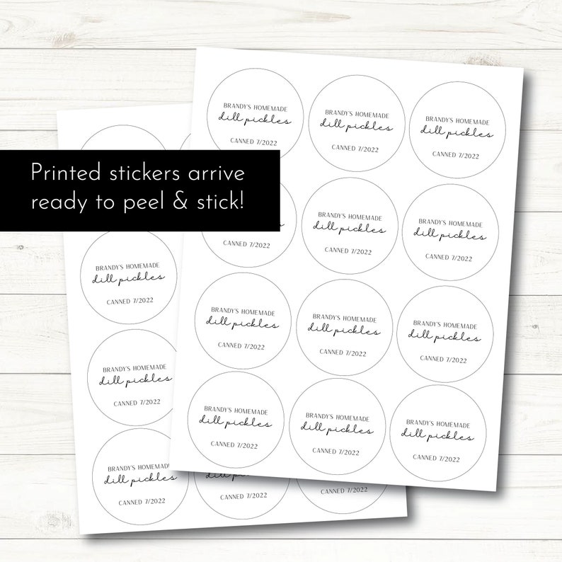 Canning Labels Mason Jar Labels Pickle Labels Homemade Canning Sticker Personalized Canning Jar Label Minimalist Farmhouse Canning Labels image 5