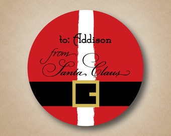From Santa Stickers Personalized Santa Gift Labels Custom Santa Gift Tags Love Santa Gift Labels Christmas Gift Stickers Santa Suit Stickers