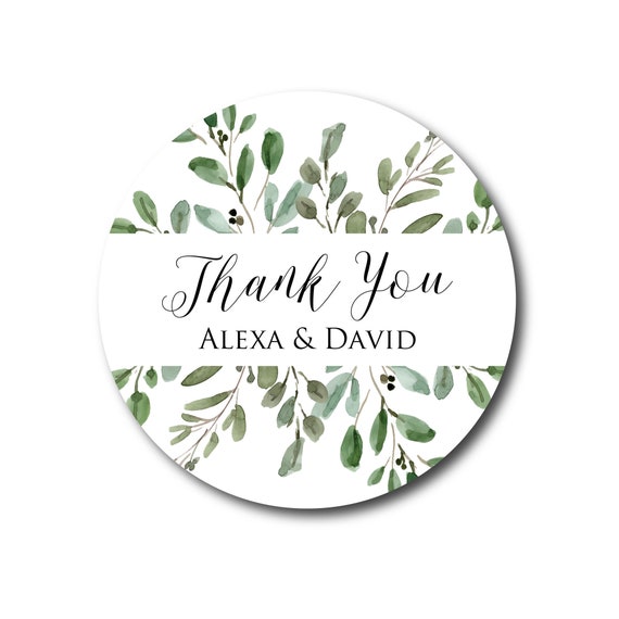 Olive Branch Wedding Stickers Wedding Favor Stickers Thank You Stickers Greenery Botanical Wedding Favor Tags Wedding Labels for Favors Il_570xn