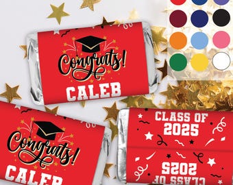 2026 Graduation Mini Candy Bar Stickers, Personalized Party Favors