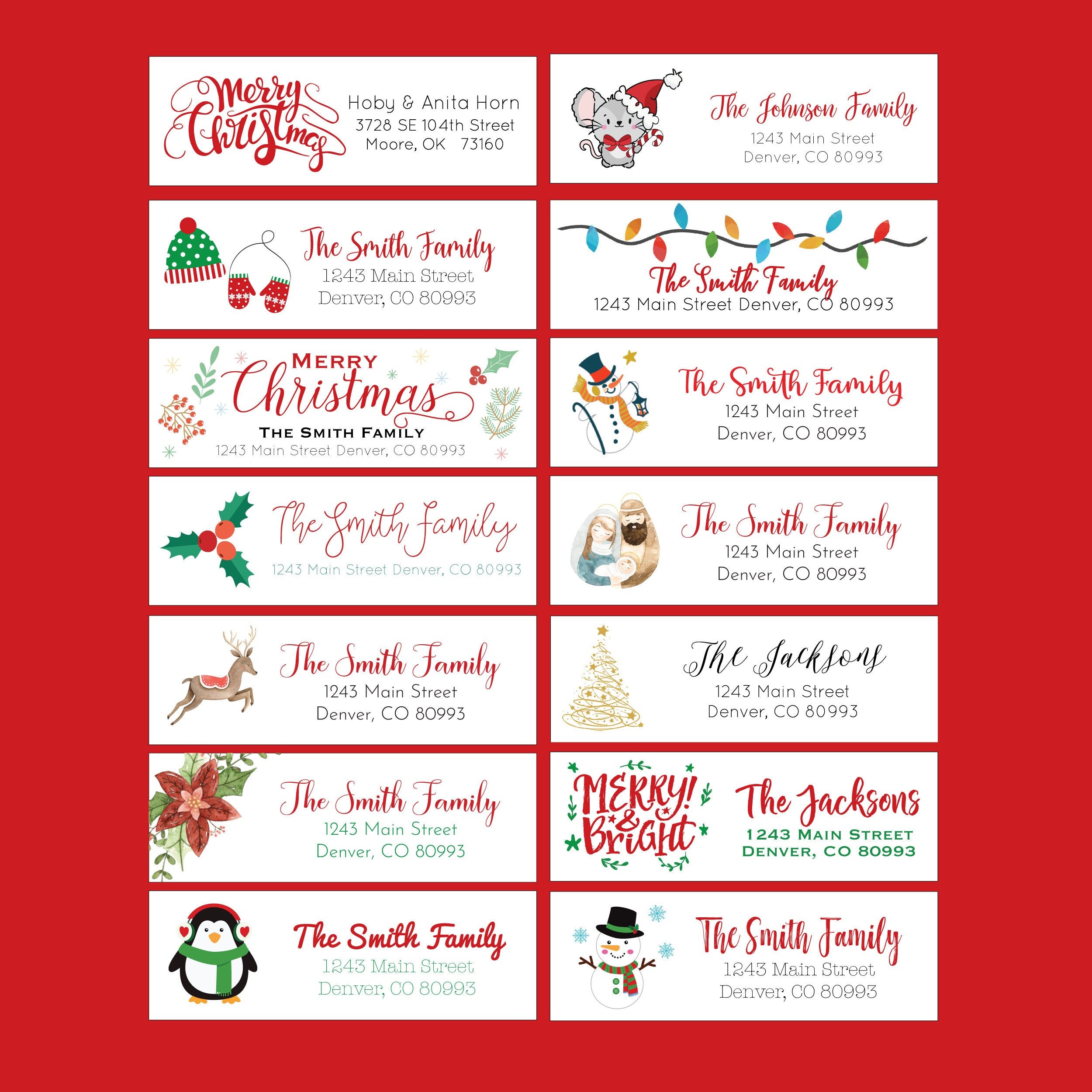 360 PCS Christmas Name Tags Christmas Gift Tags to from Tags Self Adhesive  Christmas Labels 180 Designs