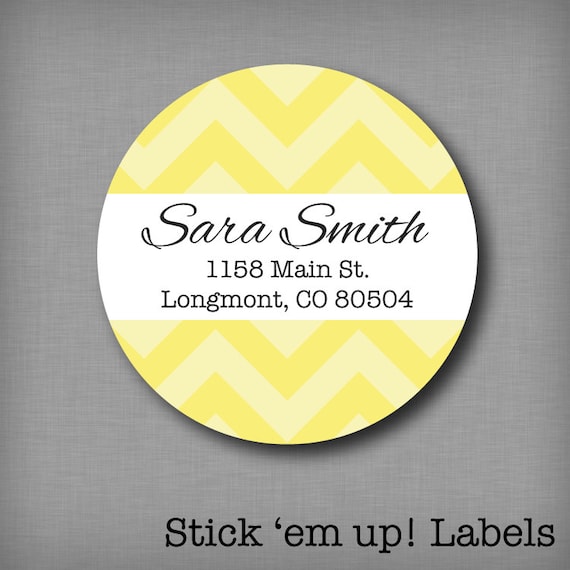 Return Address Labels Personalized Round Address Stickers Etsy
