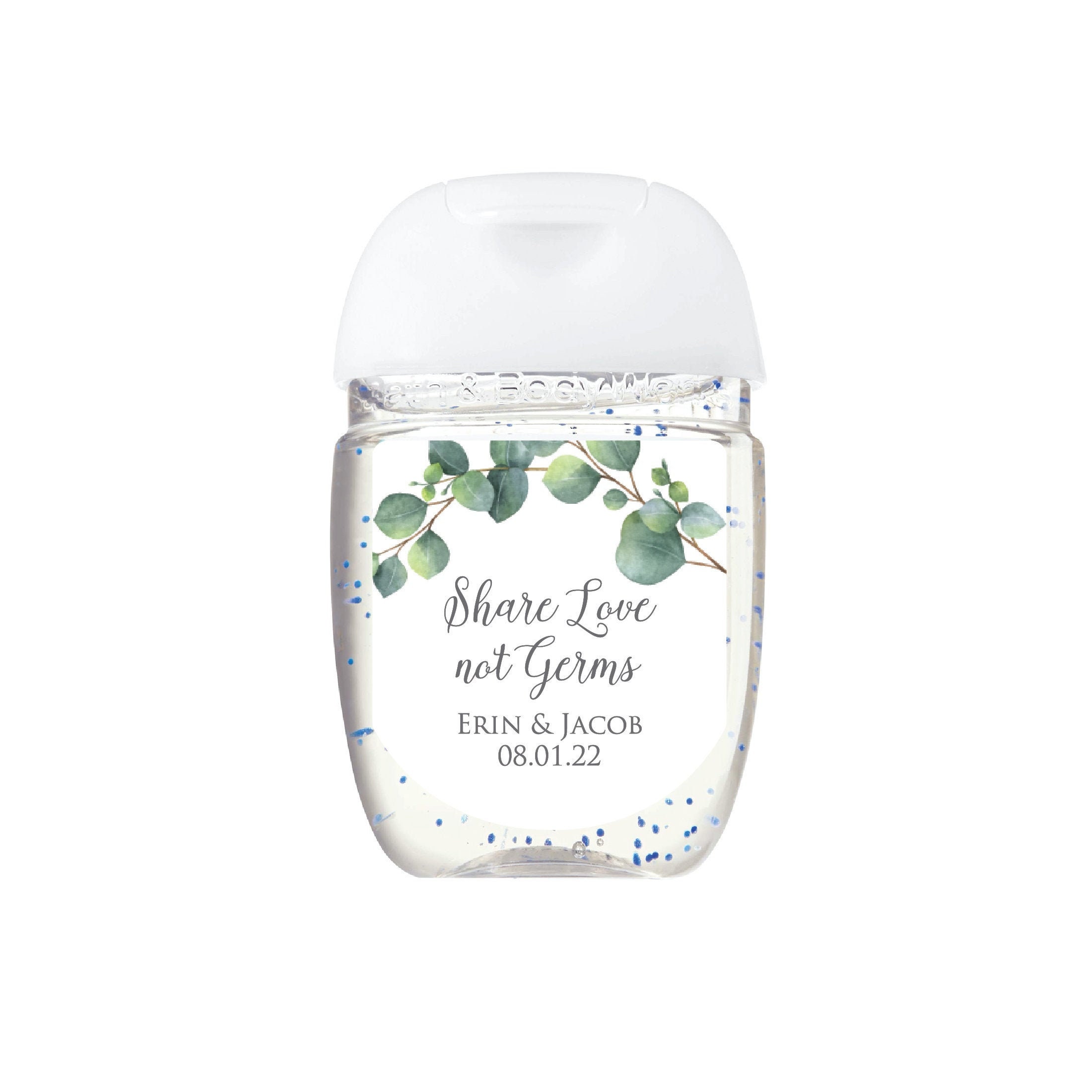 Hand Sanitizer Labels Share Love Not Germs Eucalyptus
