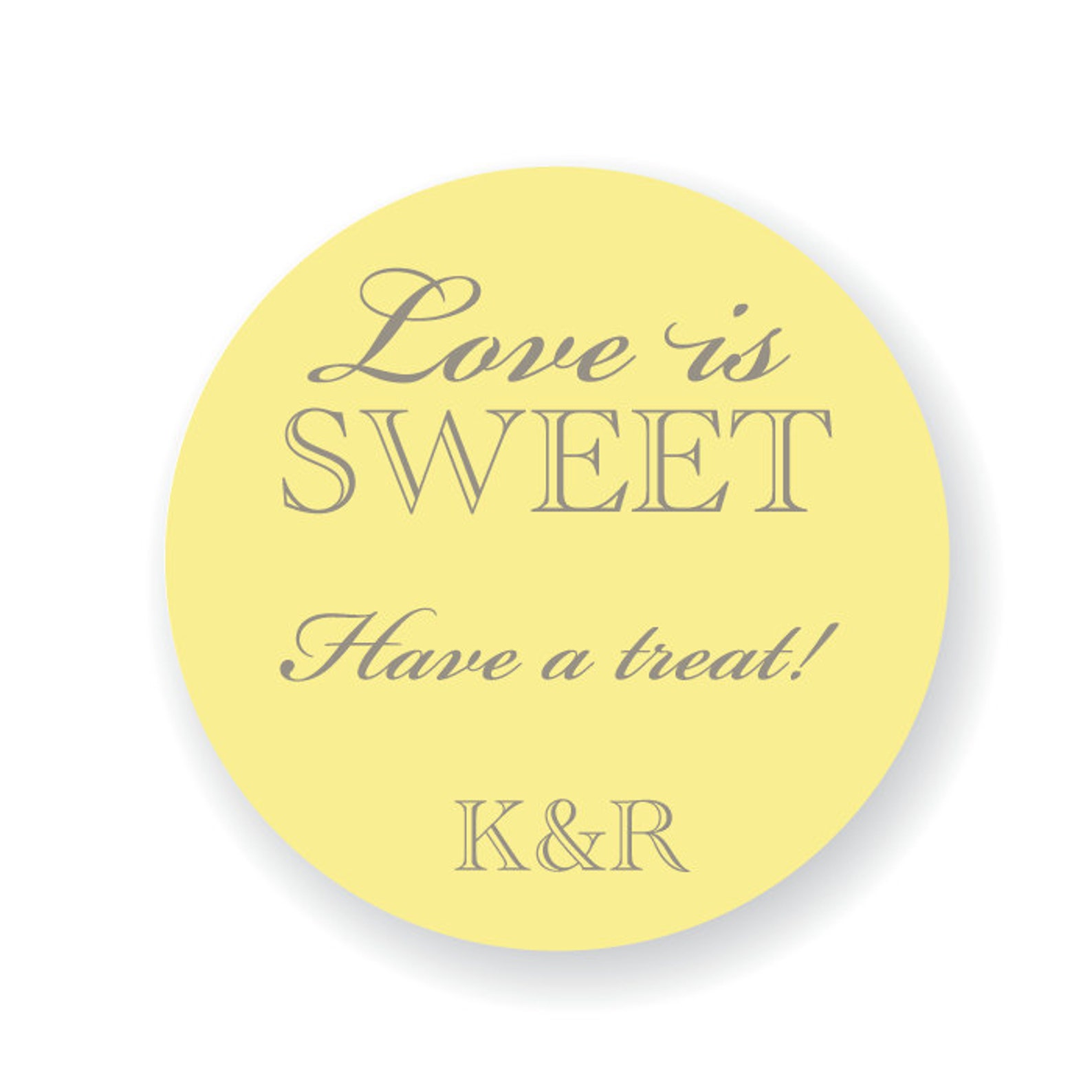 Custom Wedding Stickers Love is Sweet Have a Treat Candy Etsy