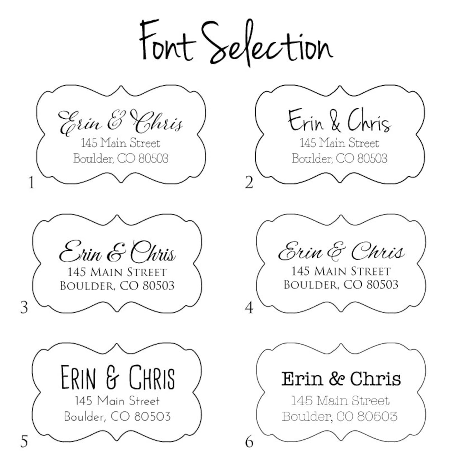 Ornate Return Address Label Personalized Address Labels Etsy