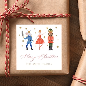 Christmas Gift Labels - Christmas Stickers, Nutcracker Christmas Labels, Christmas Gift Stickers, Merry Christmas Stickers, Gift Labels