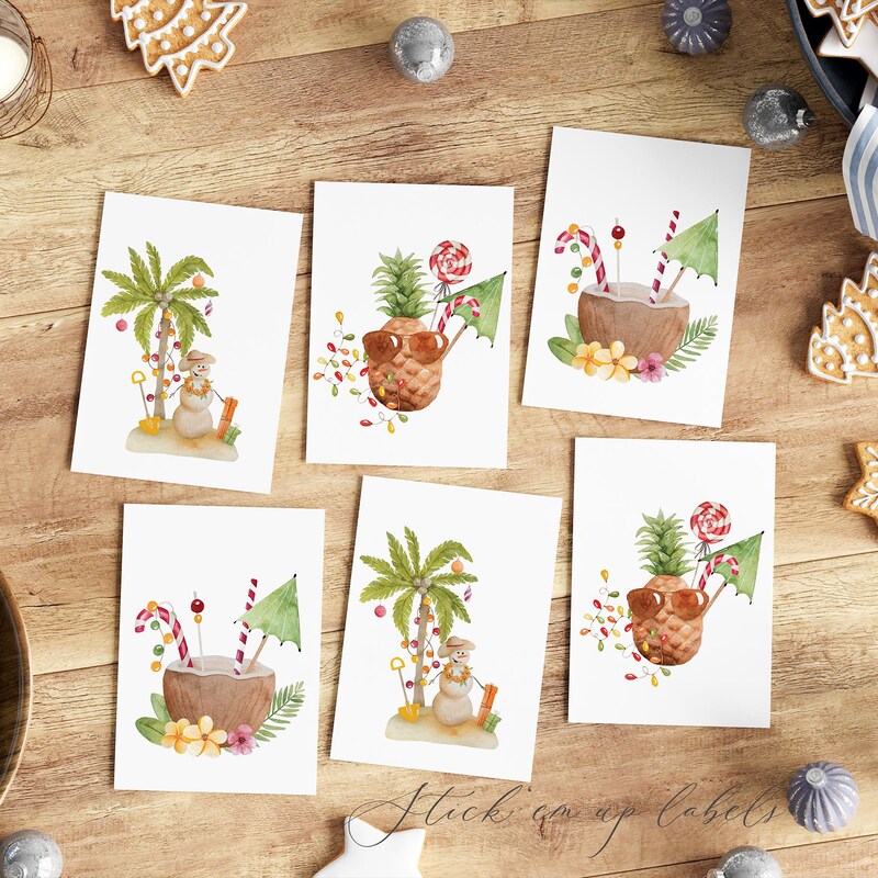Tropical Christmas Card - Etsy