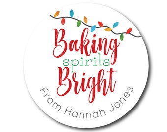 Baking Spirits Bright Stickers Christmas Stickers From the Kitchen of Baking Labels Baked Goods Cookies Treat Stickers Baked with Love