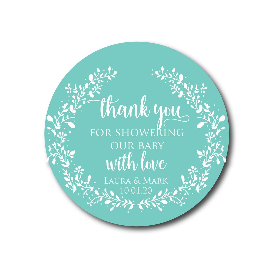 Baby Shower Stickers Baby Shower Labels Shower Favors Thank You