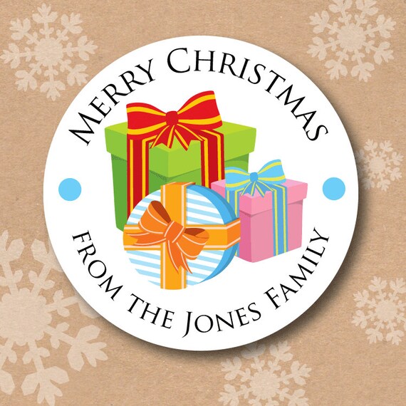 Personalised Christmas Stickers, Gift Labels for Presents 