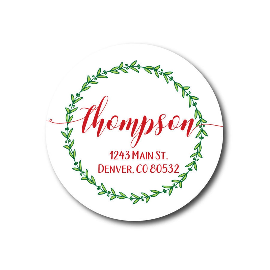 Return Address Label Christmas Address Labels Christmas Stickers