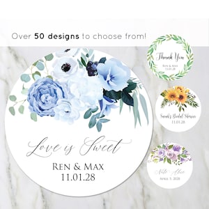 Wedding Stickers, Favor Stickers, Custom Labels, Custom Wedding Stickers, Business Labels, Baby Shower Labels, Shower Favor Stickers, Floral