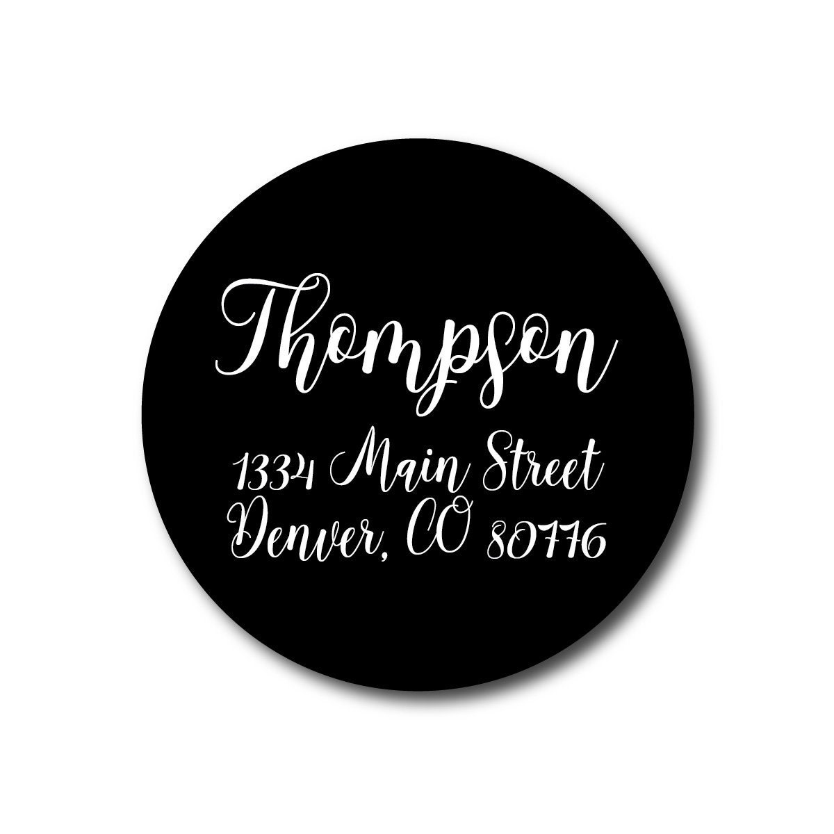 Script Address Labels Classic Return Address Labels Round Address Labels  Envelope Seals Business Address Labels Wedding Invitation Seals - Etsy