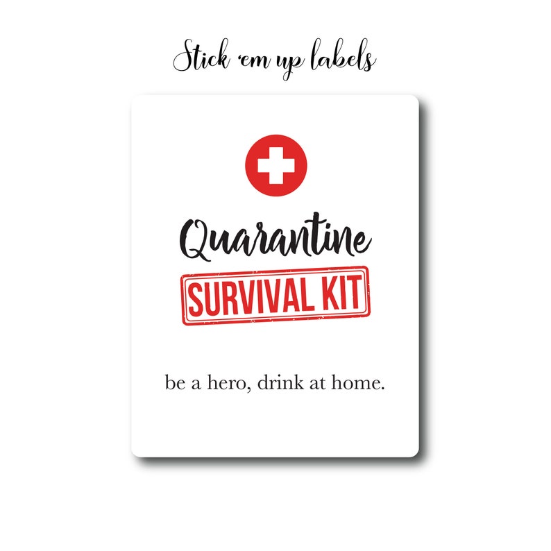 Quarantine Gift Quarantine Wine Label Funny Wine Label Social Etsy
