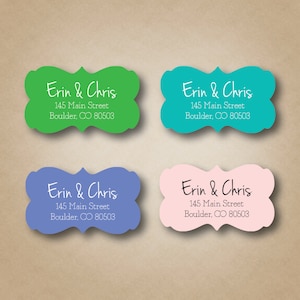 Verzierte Rückkehr Adresse Label personalisierte Adresse Etiketten Adresse Aufkleber Umschlag Dichtungen Hochzeit Einladung Adresse Etiketten moderne Adresse