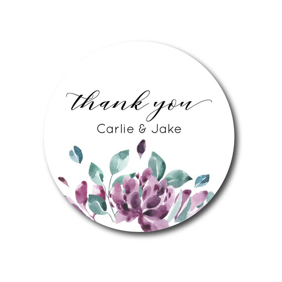 Personalized Pink Floral Bridal Shower or Wedding Favor Labels, Bridal Shower Party Favors, Wedding Favors,30 stickers per page, STICKERS ONLY :