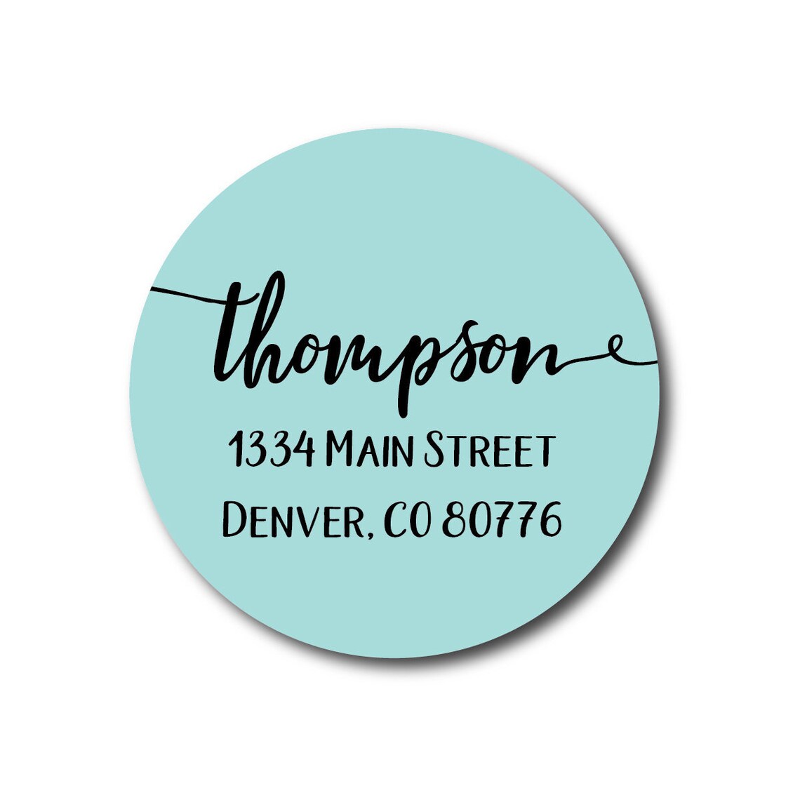 Round Address Labels Classic Return Address Labels Script Etsy