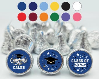 2026 Graduation Chocolate Kisses Stickers, Class of 2026 Party Favors, Candy Label, Grad Party, Congrats Grad, Personalized Graduation Party