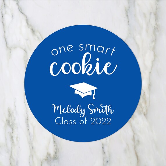 One Smart Cookie Sticker- Graduation Stickers Graduation Party Sticker Graduation 2022 Labels Graduation Party Favor Stickers Cookie Favor Il_570xn
