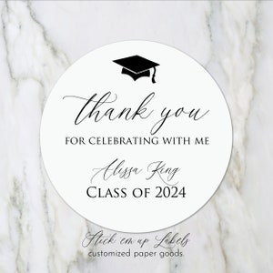 Graduation Stickers Graduation Party Stickers Graduation 2024 Labels Graduation Party Favor Stickers Class of 2024 Graduation Party image 5