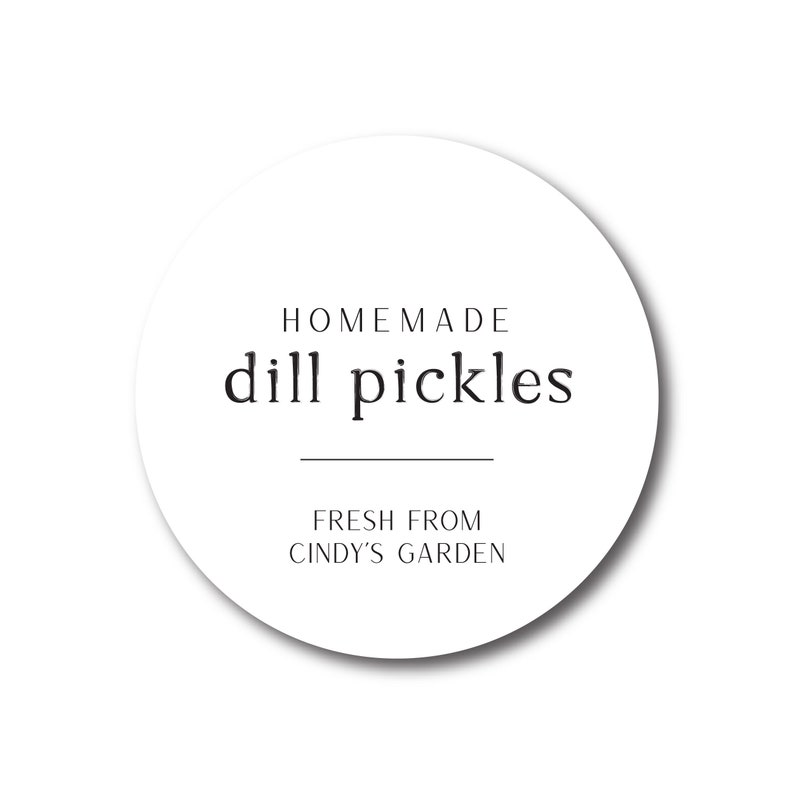Canning Labels Mason Jar Labels Pickle Labels Homemade Canning Sticker Personalized Canning Jar Label Minimalist Farmhouse Canning Labels image 2