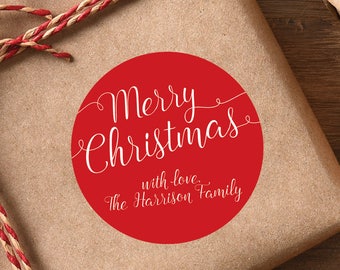 Christmas Gift Tags Christmas Gift Labels Christmas Stickers Christmas Gift Stickers Personalized Gift Labels Red Xmas Present Stickers