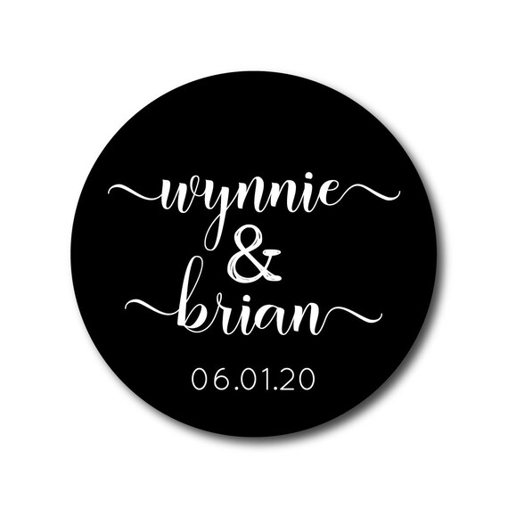 Personalized wedding label stickers